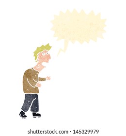 caricatura retro gritando