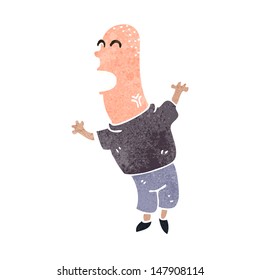 retro cartoon shouting man