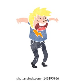 retro cartoon shouting man