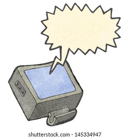 retro cartoon shouting TV
