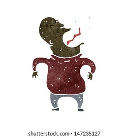 retro cartoon shrieking man