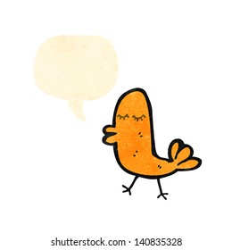 desenho animado retrô cantando pássaro