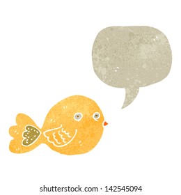 pájaro de dibujos animados retro