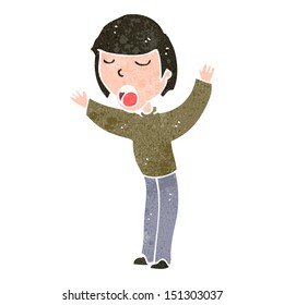 niño cantante de dibujos animados retro