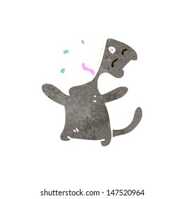 retro cartoon singing cat