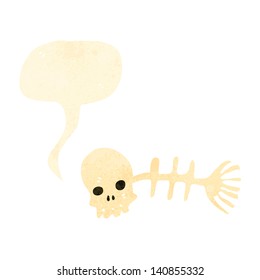 esqueleto de dibujos animados retro