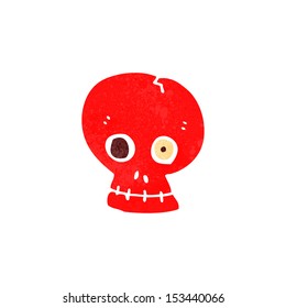 retro cartoon skull