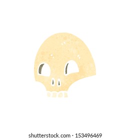 cráneo retro de dibujos animados