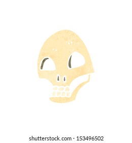 cráneo retro de dibujos animados