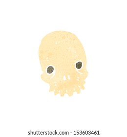 cráneo retro de dibujos animados