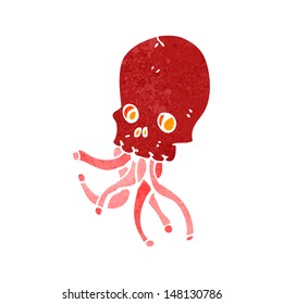 retro cartoon skull monster