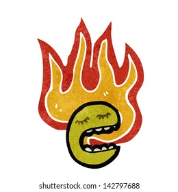 retro cartoon skull symbol