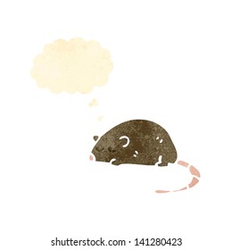 retro cartoon sleeping mouse