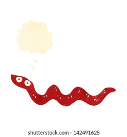 retro cartoon slithering snake