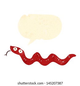 retro cartoon slithering snake