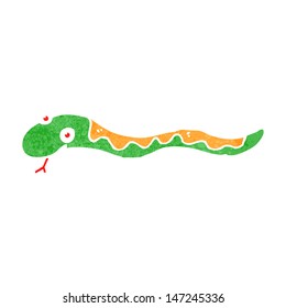 serpiente deslizante de dibujos animados retro