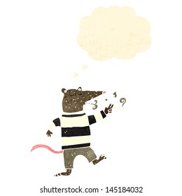 retro cartoon smoking rat