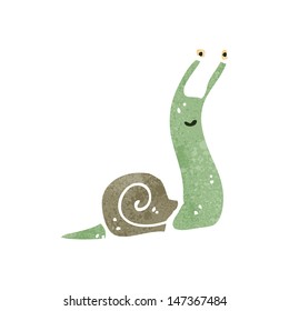 retro cartoon snail