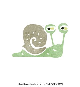 retro cartoon snail