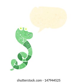 retro cartoon snake