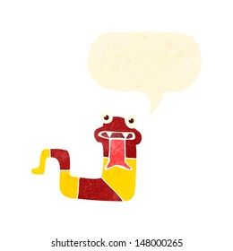 retro cartoon snake