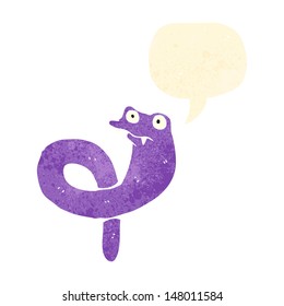retro cartoon snake