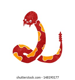 serpiente de dibujos animados retro