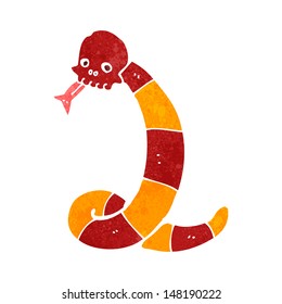 serpiente de dibujos animados retro