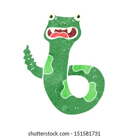 serpiente de dibujos animados retro