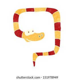 serpiente de dibujos animados retro