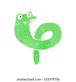 serpiente de dibujos animados retro
