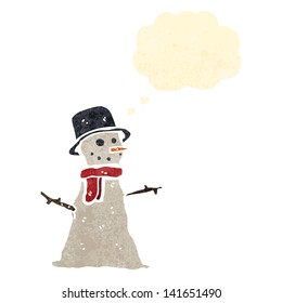 caricatura retro snowman