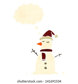 caricatura retro snowman