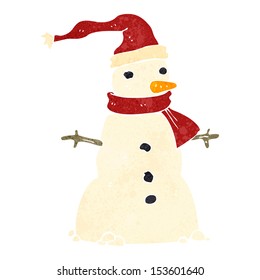 Retro-Cartoon-Schneemann