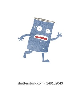 retro cartoon soda can character