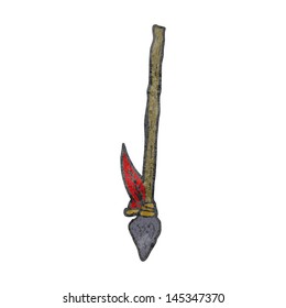 retro cartoon spear
