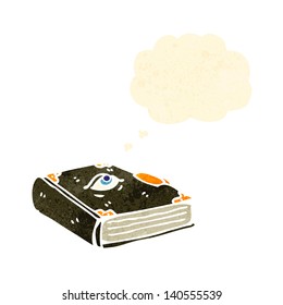 retro cartoon spell book
