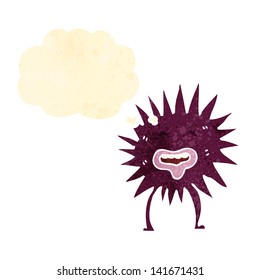 retro cartoon spiky creature
