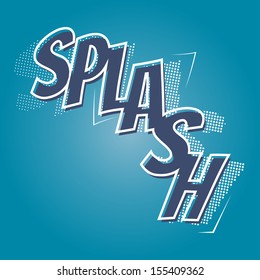 retro cartoon splash