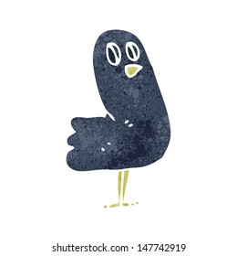 retro cartoon spooky crow
