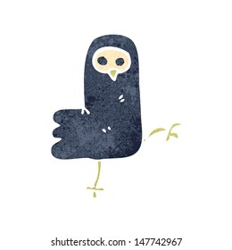retro cartoon spooky crow