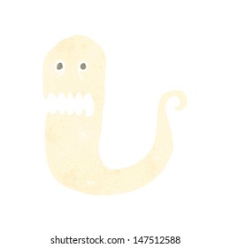 retro cartoon spooky ghost