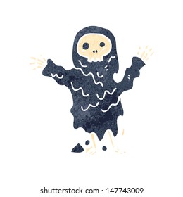 retro cartoon spooky ghost