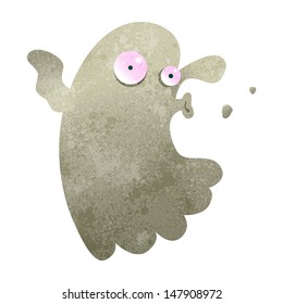 retro cartoon spooky ghost