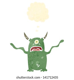 retro cartoon spooky monster