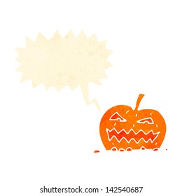 retro cartoon spooky pumpkin