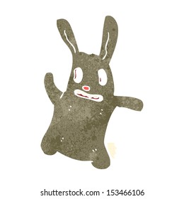 retro cartoon spooky rabbit