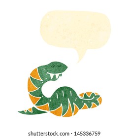 retro cartoon spooky snake