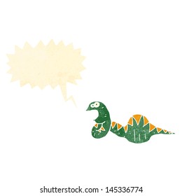 retro cartoon spooky snake