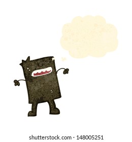 hombre cuadrado de dibujos animados retro